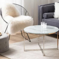 Beliani Sohvapöytä Rosteri Marmorikuvio Valkoinen/hopea QUINCY 9 Beliani Sohvapöytä Rosteri Marmorikuvio Valkoinen/hopea QUINCY -Ruokapöydät Myyntikauppa undef src sa picid 757496 type color image scaled