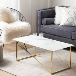 Beliani Sohvapöytä Rosteri Marmorikuvio Valkoinen/kulta EMPORIA 10 Beliani Sohvapöytä Rosteri Marmorikuvio Valkoinen/kulta EMPORIA -Ruokapöydät Myyntikauppa undef src sa picid 757578 type color image scaled