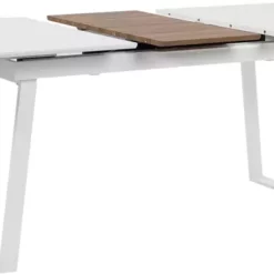 Beliani Ruokapöytä Jatkettava Valkoinen 160/200 X 90 Cm KALUNA -Ruokapöydät Myyntikauppa undef src sa picid 757679 type whitesh image