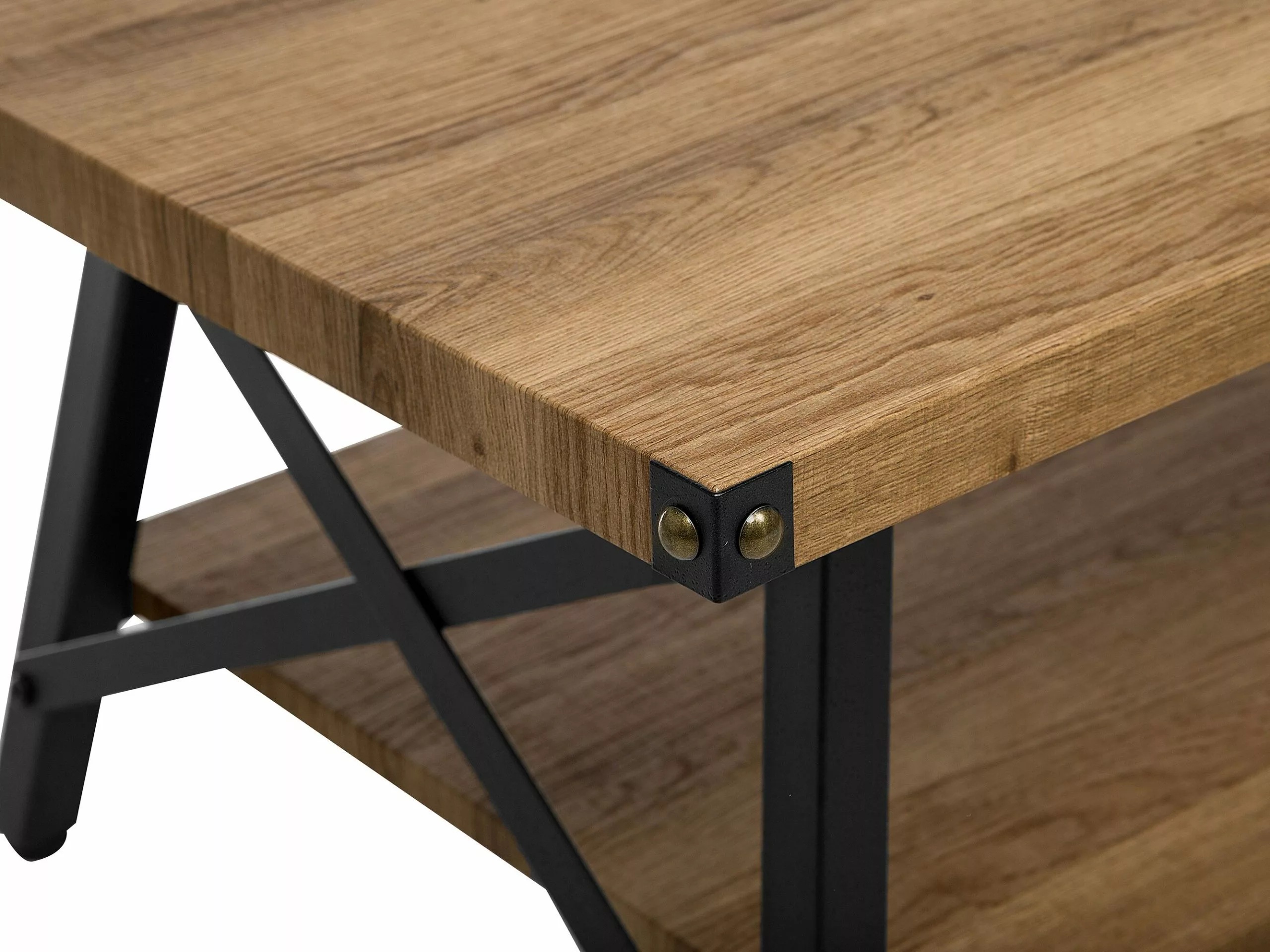 Beliani Sohvapöytä Tumma Puu/musta CARLIN 8 Beliani Sohvapöytä Tumma Puu/musta CARLIN - Image 6