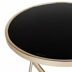 Beliani Sivupöytä Lasitasolla Metalli Musta/kulta MERIDIAN II -Ruokapöydät Myyntikauppa undef src sa picid 758982 type whitesh image scaled