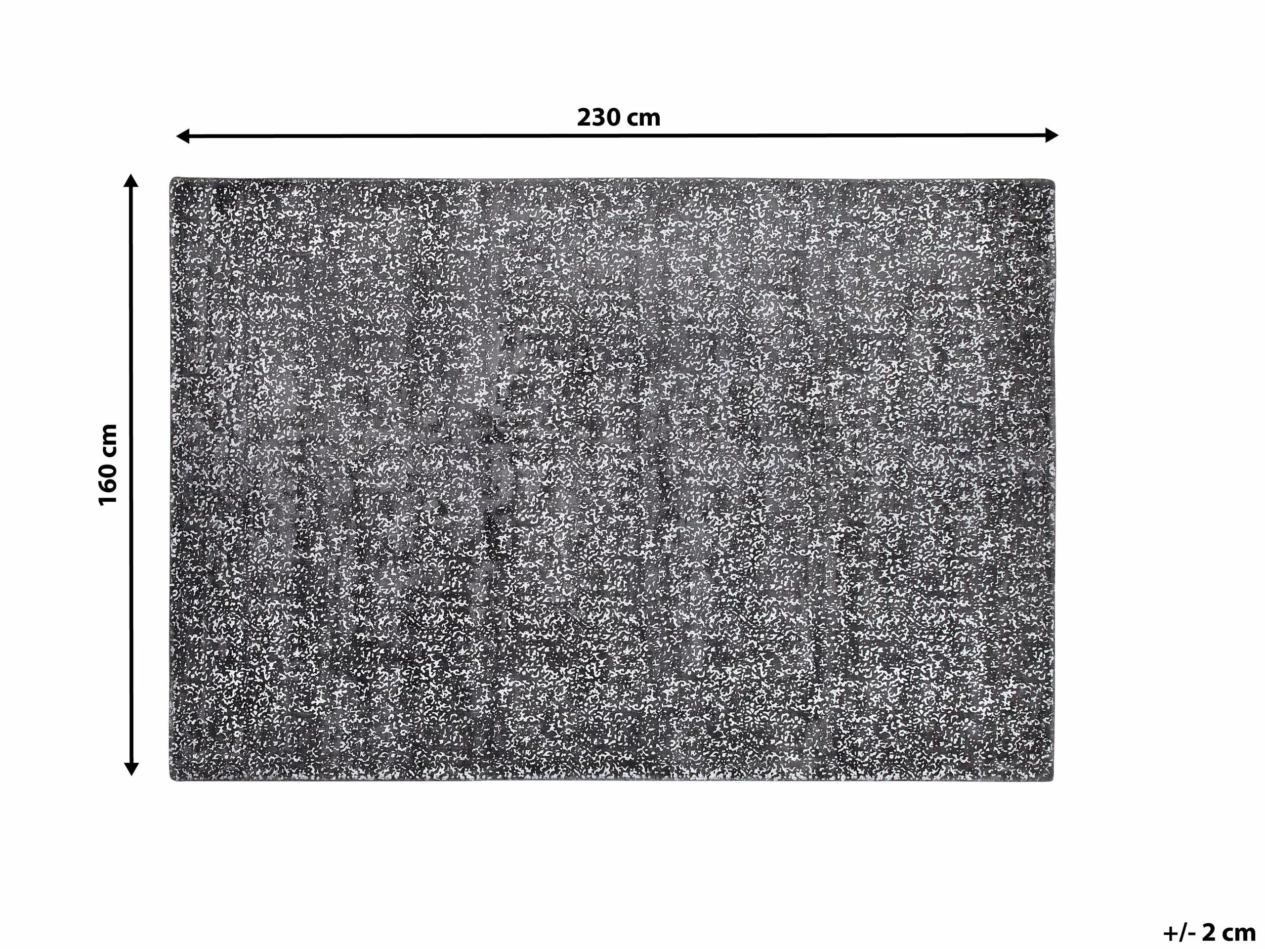 Beliani Matto Viskoosi Tummanharmaa/hopea ESEL Useita Kokoja 8 Beliani Matto Viskoosi Tummanharmaa/hopea ESEL Useita Kokoja - Image 6