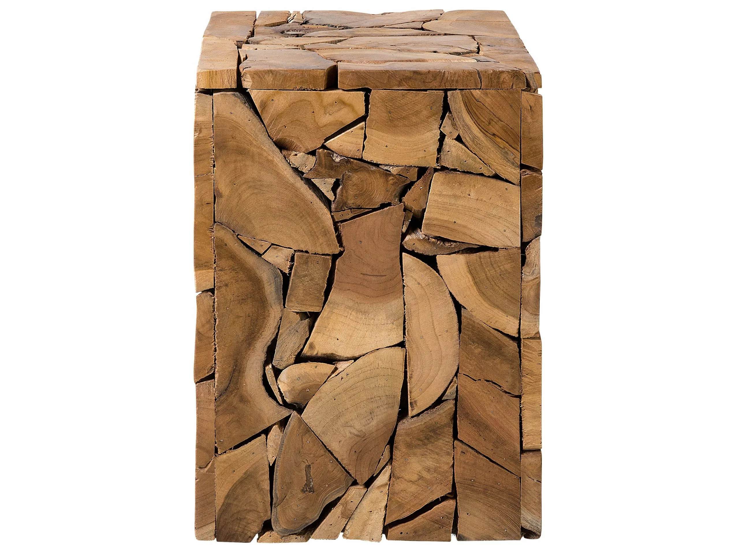 Beliani Sivupöytä Tiikki Vaalea Puu NELSON - Image 5