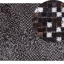 Beliani Matto Lehmännahka Ruskea/hopea AKKESE Useita Kokoja