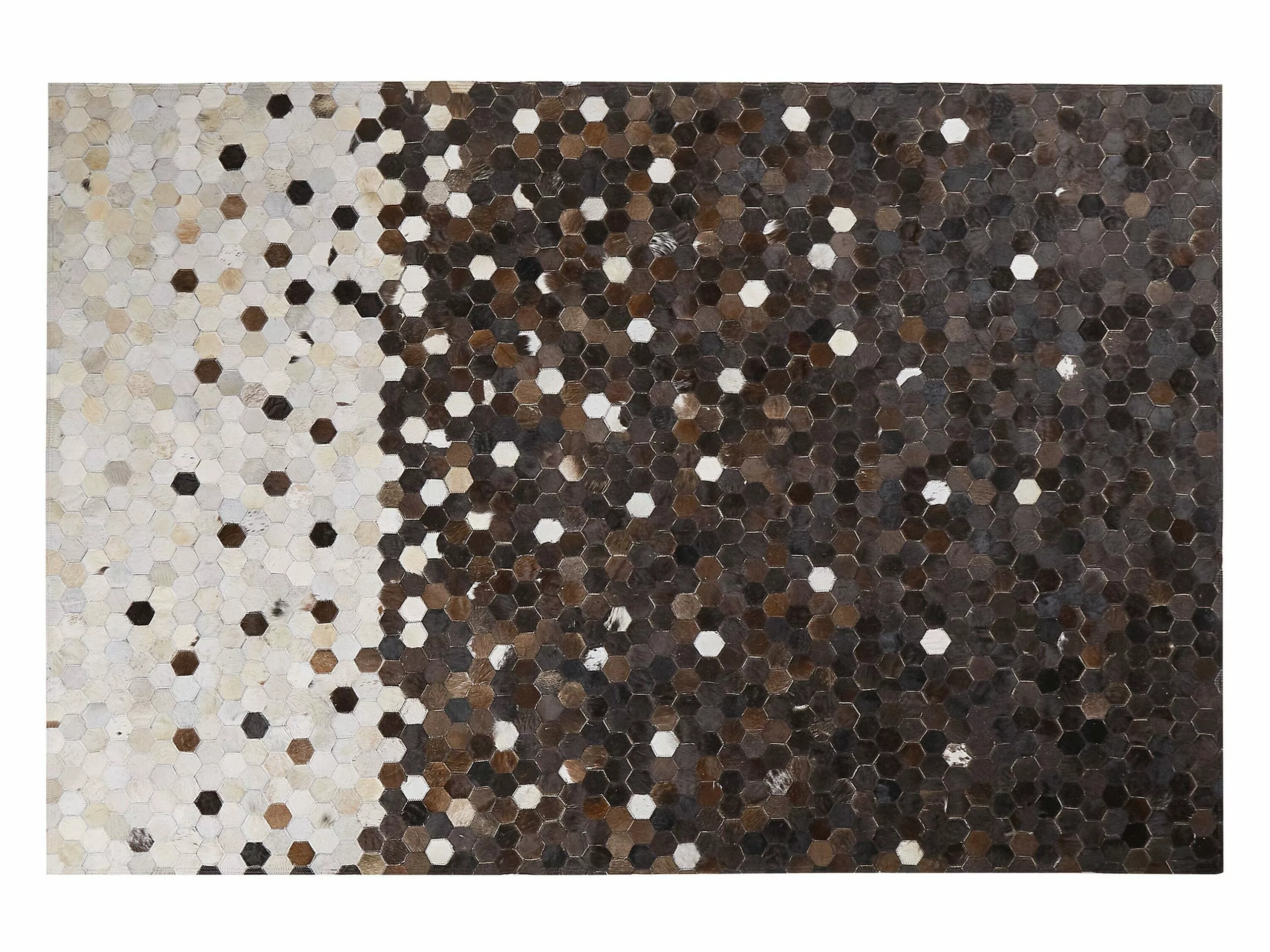 Beliani Matto Lehmännahka Beige/ruskea EYIM Useita Kokoja 5 Beliani Matto Lehmännahka Beige/ruskea EYIM Useita Kokoja - Image 3