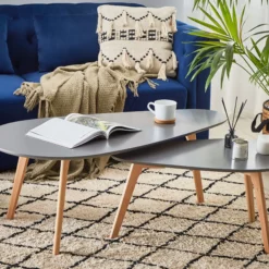 Beliani Sohvapöytäsetti Harmaa/vaalea Puu 2 Kpl FLY III 13 Beliani Sohvapöytäsetti Harmaa/vaalea Puu 2 Kpl FLY III -Ruokapöydät Myyntikauppa undef src sa picid 764832 type color image scaled