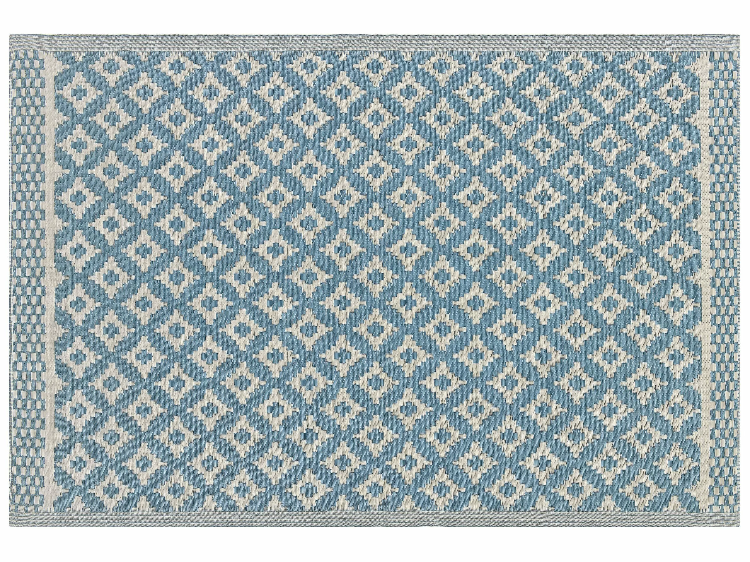 Beliani Ulkomatto Vaaleansininen 120 X 180 Cm THANE 3 Beliani Ulkomatto Vaaleansininen 120 X 180 Cm THANE