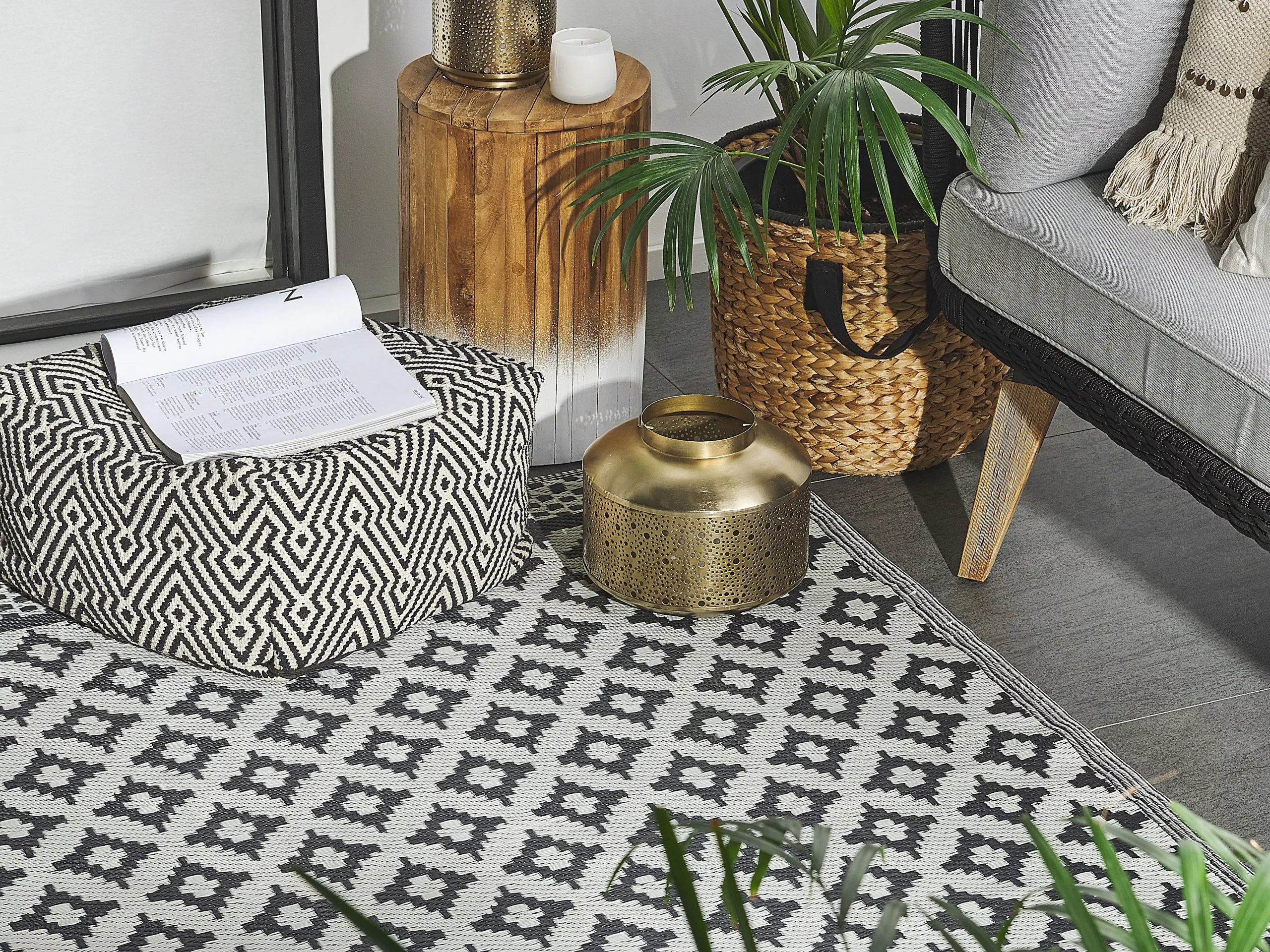 Beliani Ulkomatto Musta 120 X 180 Cm THANE - Image 2