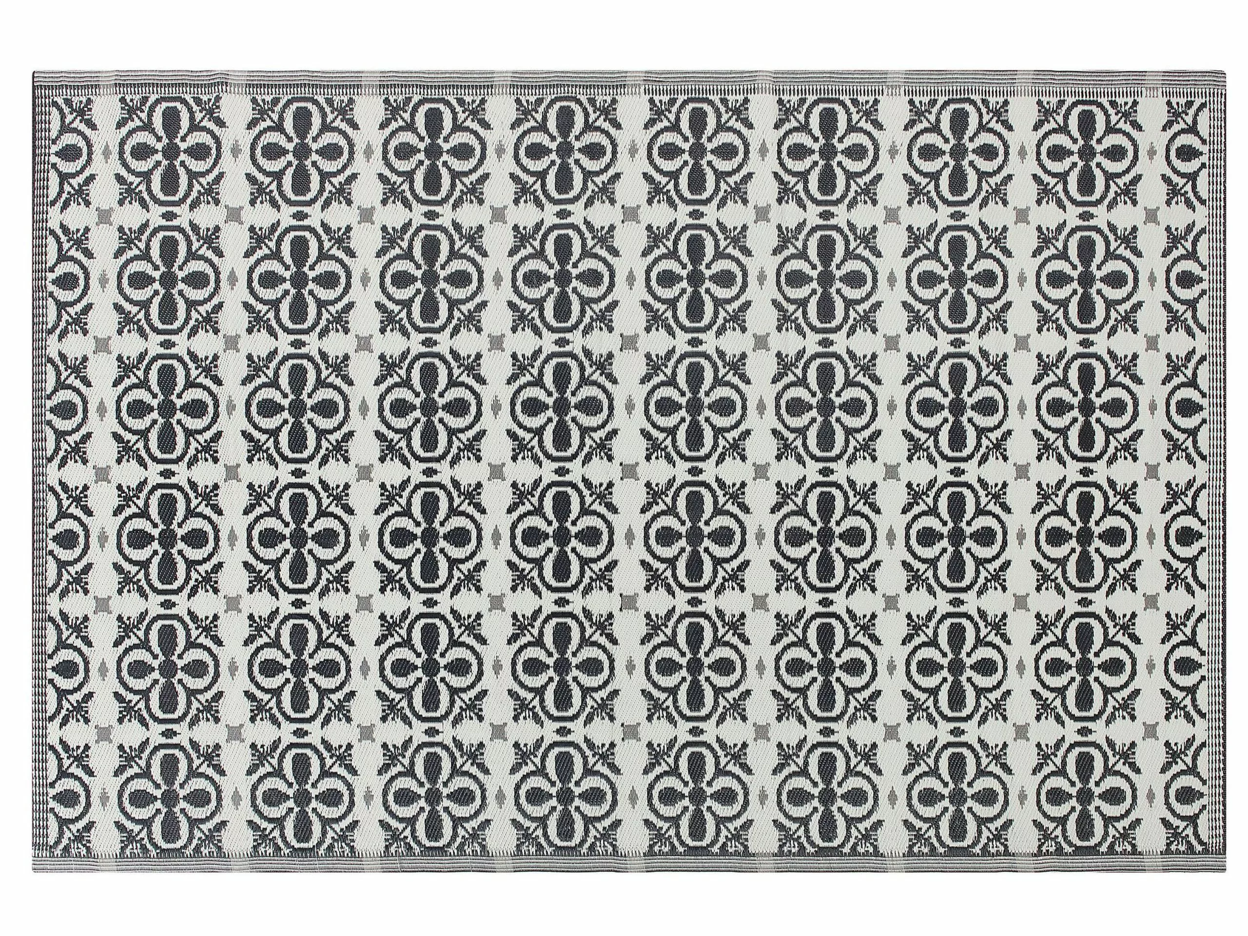 Beliani Ulkomatto Kaksipuolinen Musta/valkoinen NELLUR Useita Kokoja