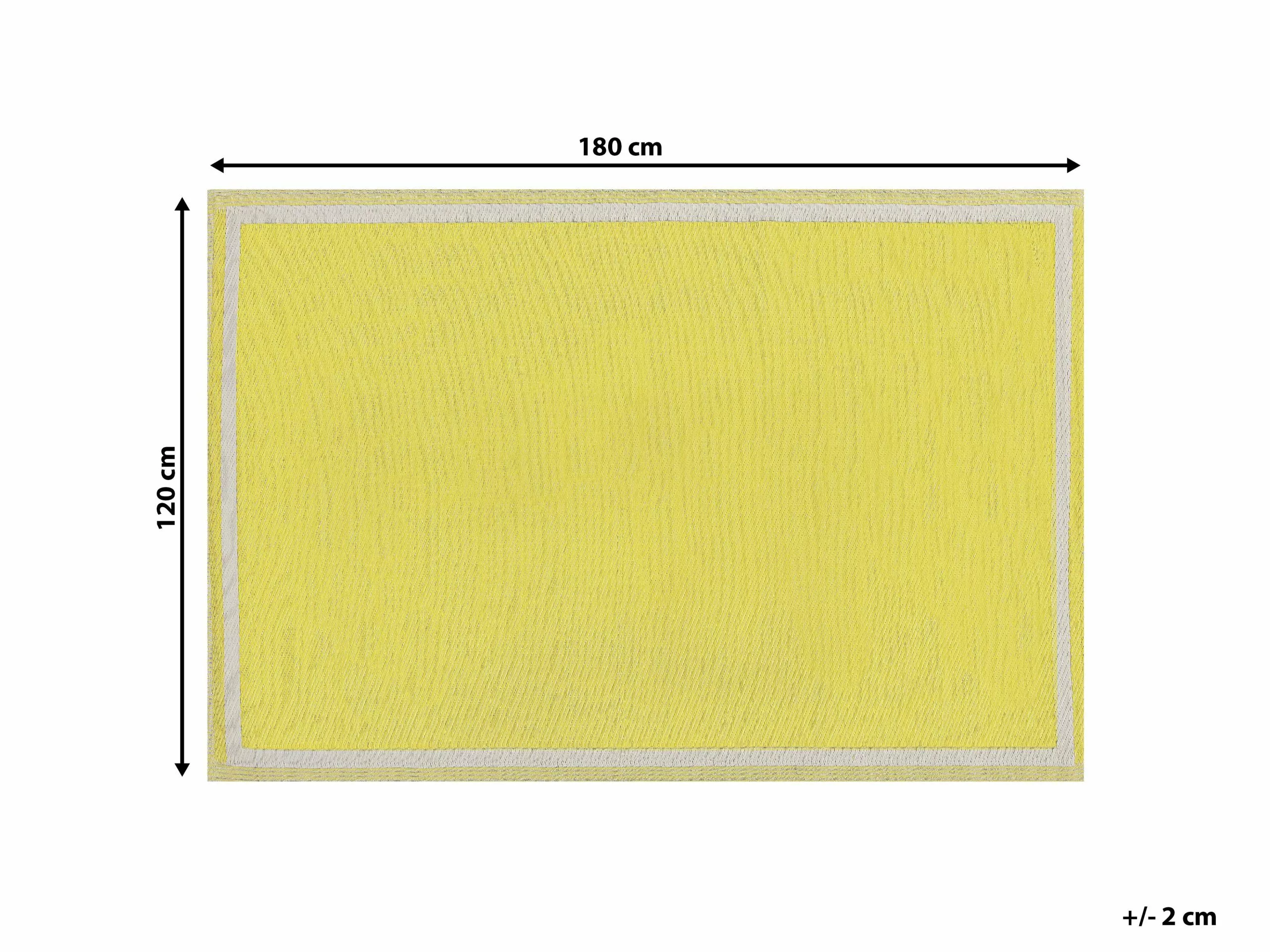 Beliani Ulkomatto Keltainen 120 X 180 Cm ETAWAH - Image 7