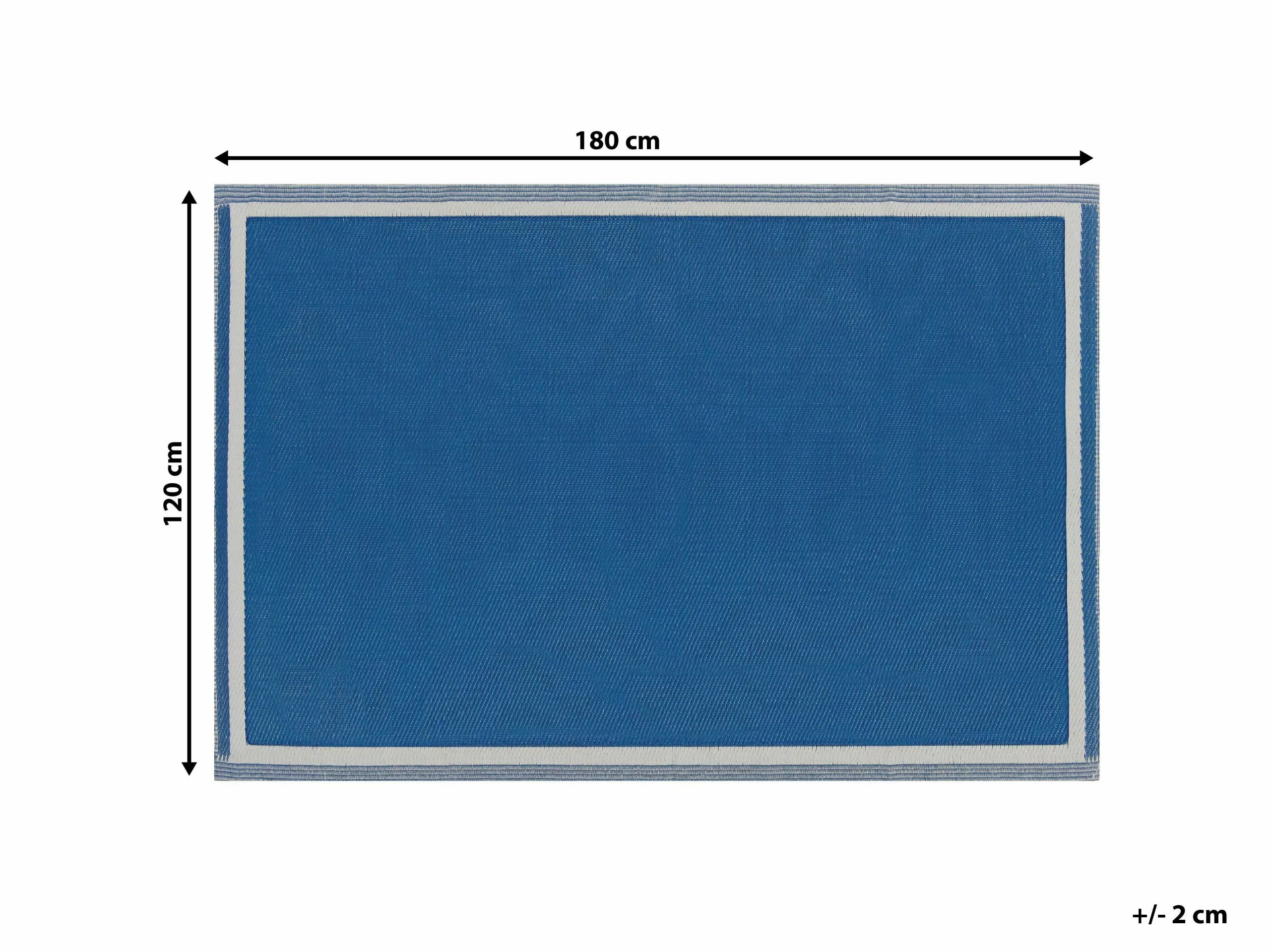 Beliani Ulkomatto Sininen 120 X 180 Cm ETAWAH 8 Beliani Ulkomatto Sininen 120 X 180 Cm ETAWAH - Image 6