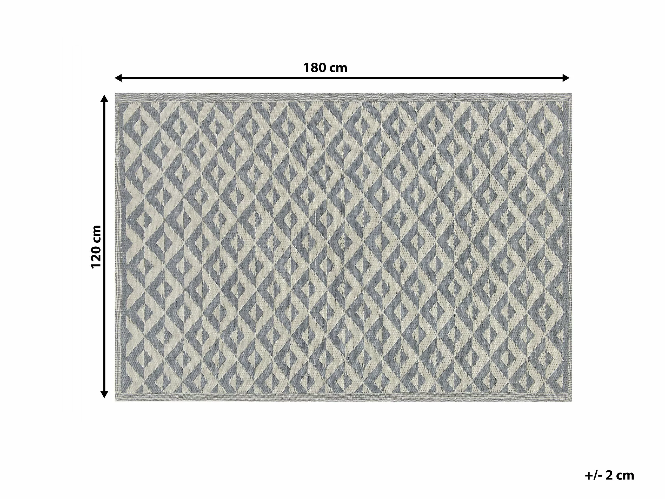 Beliani Ulkomatto Harmaa 120 X 180 Cm BIHAR 8 Beliani Ulkomatto Harmaa 120 X 180 Cm BIHAR - Image 6