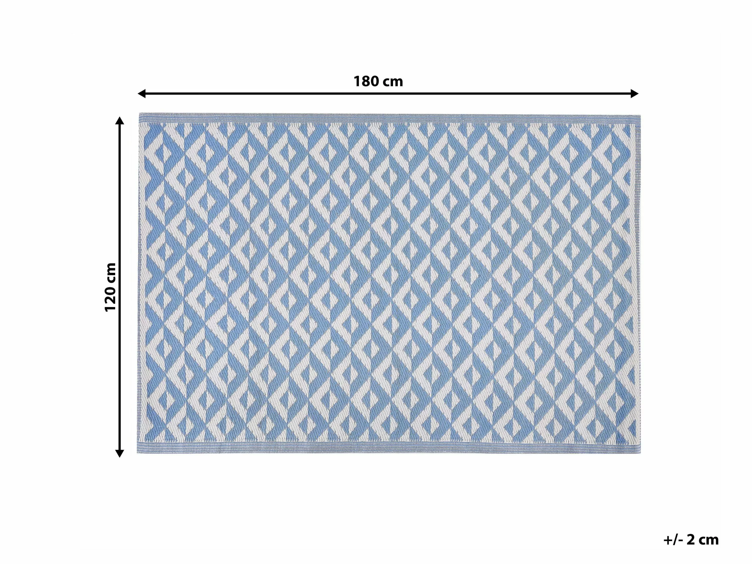 Beliani Matto Sininen 120 X 180 Cm BIHAR 7 Beliani Matto Sininen 120 X 180 Cm BIHAR - Image 5