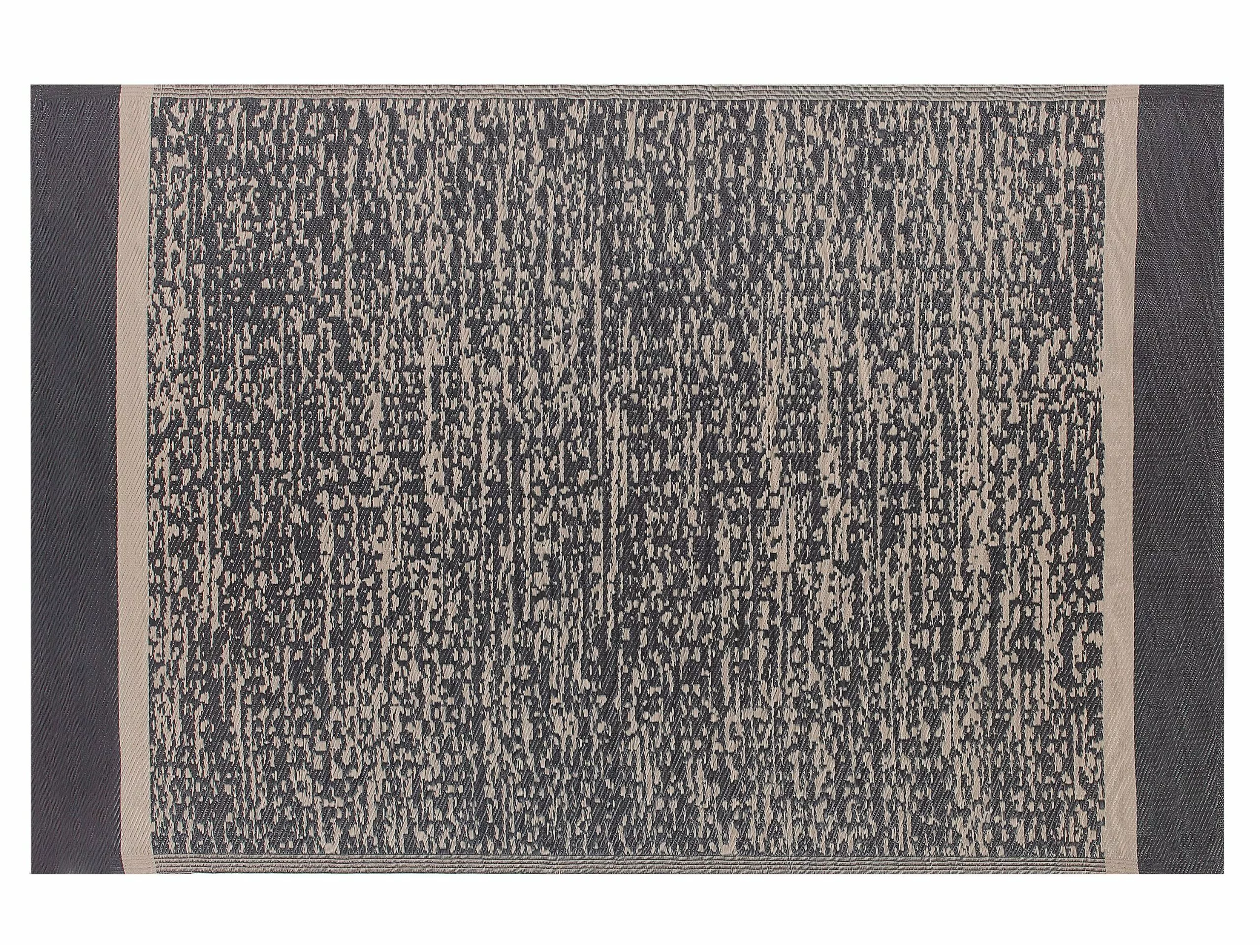 Beliani Ulkomatto Musta/beige 160 X 230 Cm BALLARI 3 Beliani Ulkomatto Musta/beige 160 X 230 Cm BALLARI