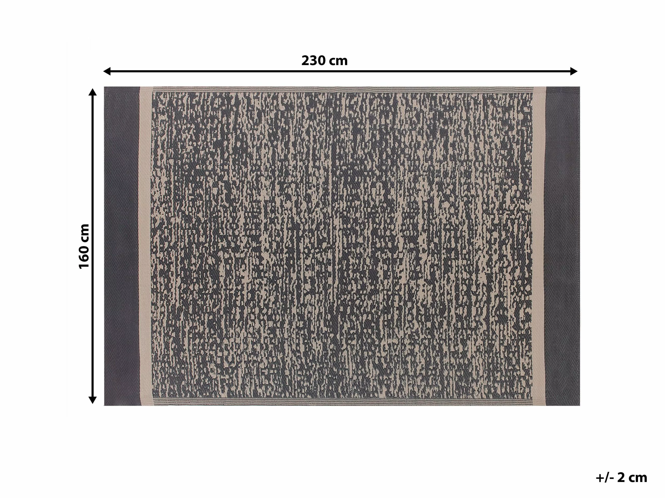 Beliani Ulkomatto Musta/beige 160 X 230 Cm BALLARI 8 Beliani Ulkomatto Musta/beige 160 X 230 Cm BALLARI - Image 6