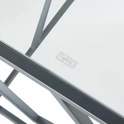 Beliani Sivupöytä Lasitasolla Metalli Hopea ORLAND -Ruokapöydät Myyntikauppa undef src sa picid 766627 type whitesh image scaled