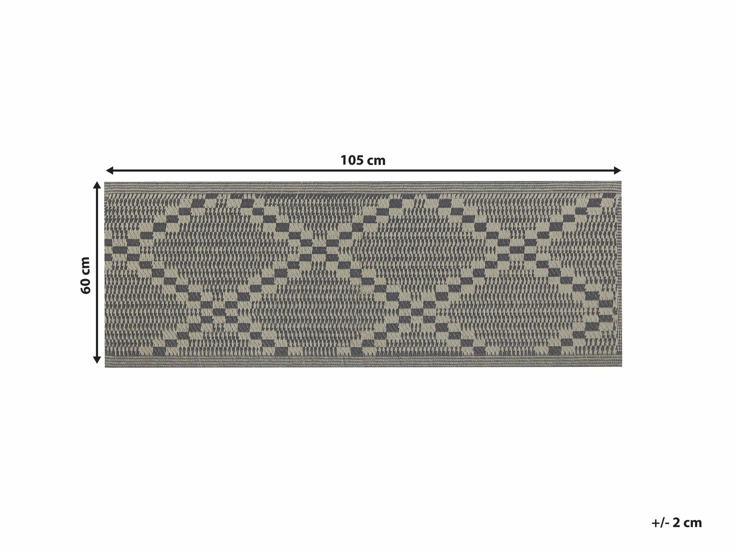 Beliani Ulkomatto Harmaanruskea 60 X 105 Cm JALNA - Image 6