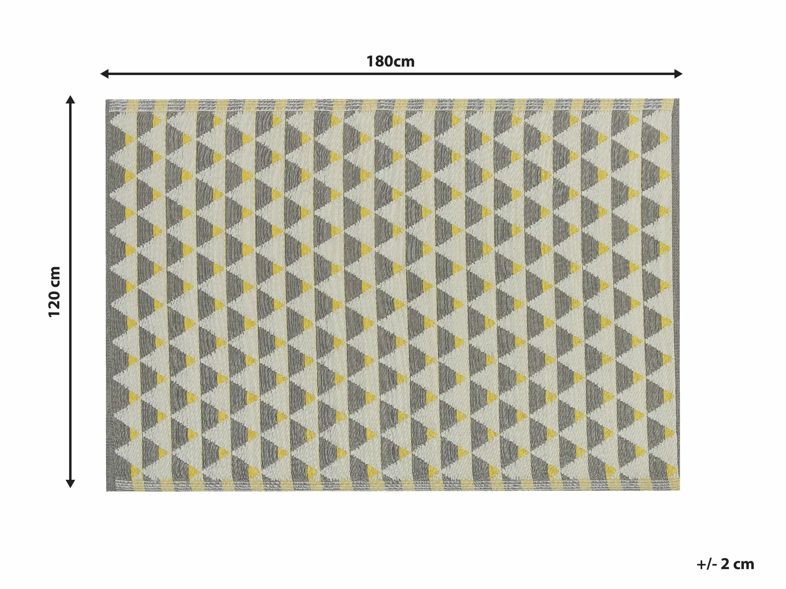 Beliani Ulkomatto Keltainen/harmaa HISAR Useita Kokoja 8 Beliani Ulkomatto Keltainen/harmaa HISAR Useita Kokoja - Image 6
