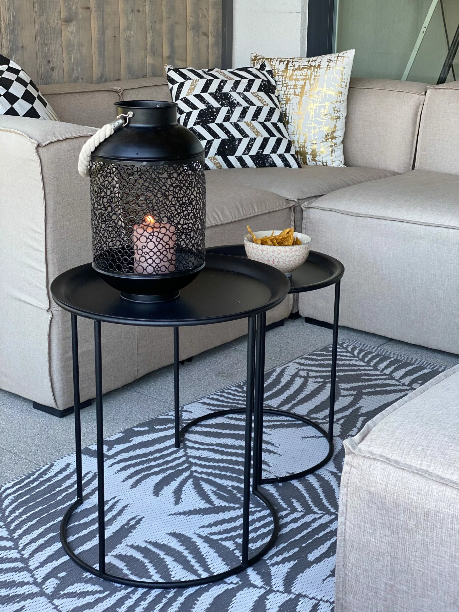 Beliani Sivupöytäsetti Metalli Musta 2 Kpl TWINS - Image 4