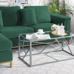 Beliani Sohvapöytä Lasitasolla Metalli Hopea ORLAND 10 Beliani Sohvapöytä Lasitasolla Metalli Hopea ORLAND -Ruokapöydät Myyntikauppa undef src sa picid 767895 type color image scaled