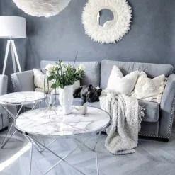 Beliani Sohvapöytä Metalli Marmorikuvio Valkoinen/hopea MERIDIAN II 16 Beliani Sohvapöytä Metalli Marmorikuvio Valkoinen/hopea MERIDIAN II -Ruokapöydät Myyntikauppa undef src sa picid 769325 type whitesh image