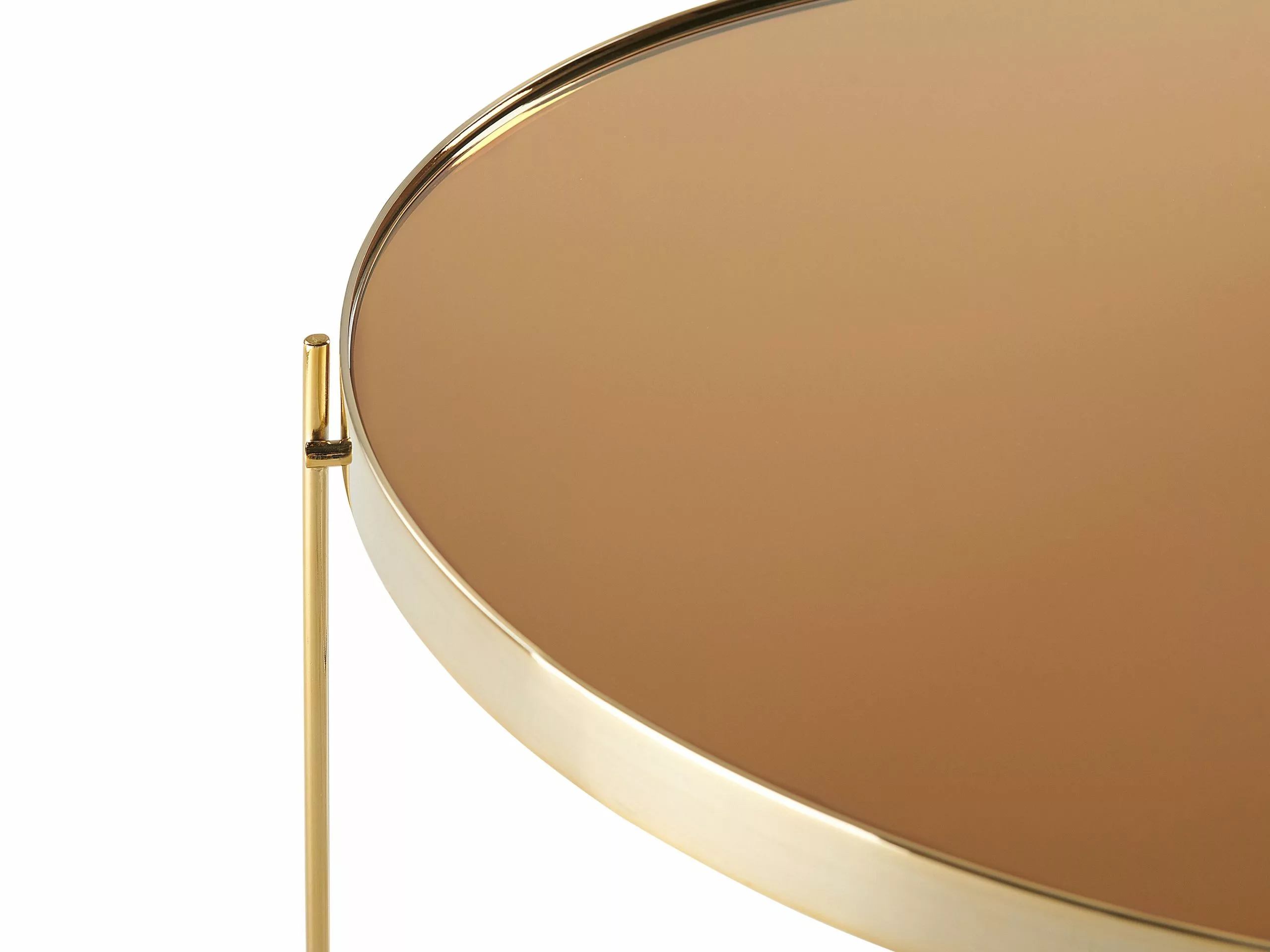 Beliani Sohvapöytä Peililasitasolla Rauta Kulta LUCEA 7 Beliani Sohvapöytä Peililasitasolla Rauta Kulta LUCEA - Image 5