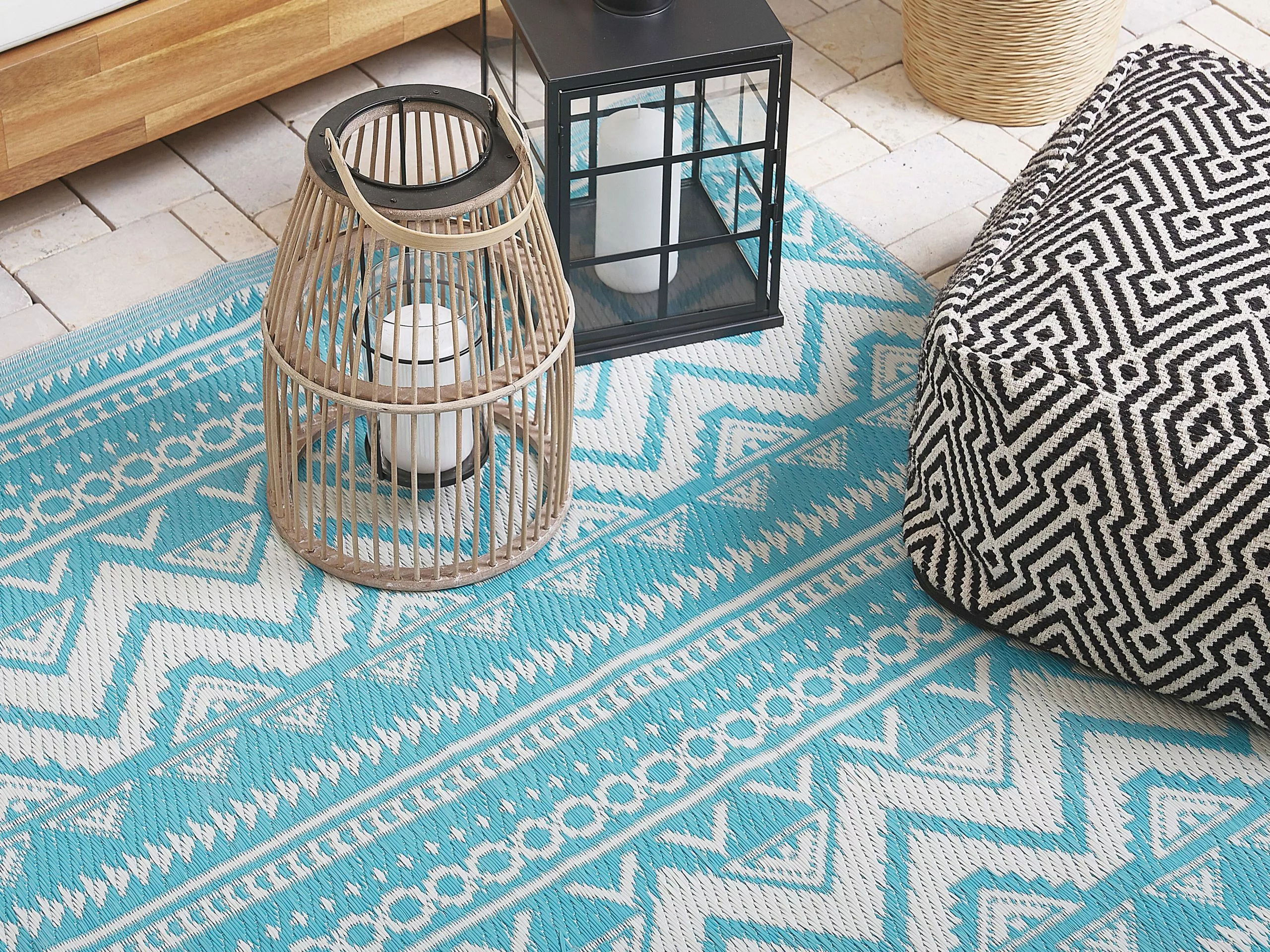 Beliani Ulkomatto Turkoosi 120 X 180 Cm NAGPUR - Image 2