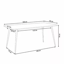 Beliani Ruokapöytä Harmaa/musta SANTIAGO Useita Kokoja 17 Beliani Ruokapöytä Harmaa/musta SANTIAGO Useita Kokoja -Ruokapöydät Myyntikauppa undef src sa picid 776516 type whitesh image scaled