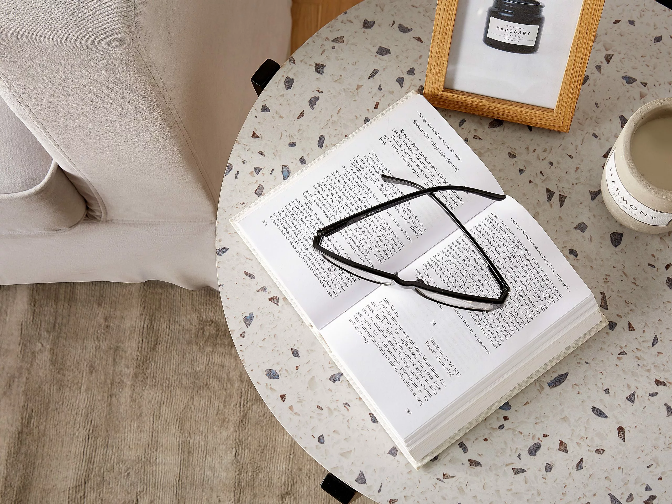 Beliani Sivupöytä Valkoinen/musta VALERA - Image 5