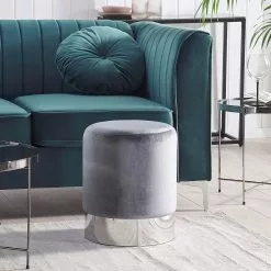 Beliani Sivupöytä Peililasitasolla Rauta Hopea LUCEA -Ruokapöydät Myyntikauppa undef src sa picid 779615 type color image scaled