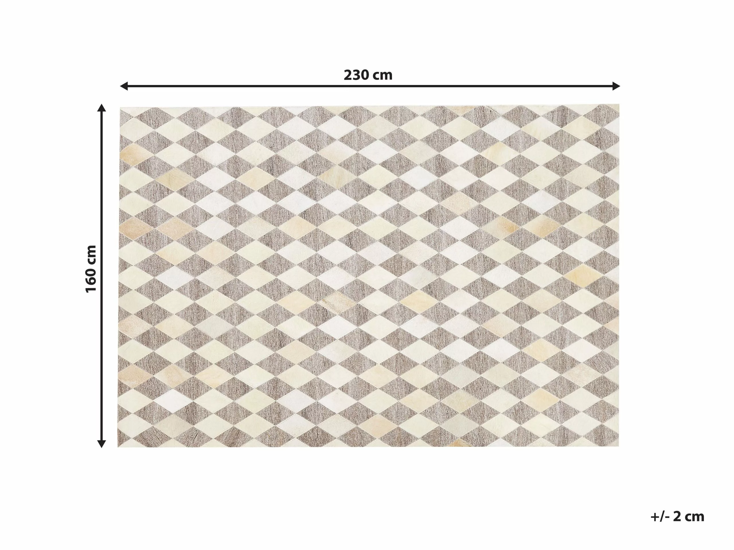 Beliani Matto Lehmännahka Ruskea/beige SESLICE Useita Kokoja 9 Beliani Matto Lehmännahka Ruskea/beige SESLICE Useita Kokoja - Image 7