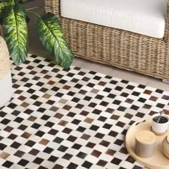 Beliani Matto Lehmännahka Ruskea/beige KAYABEY Useita Kokoja -Ruokapöydät Myyntikauppa undef src sa picid 780700 type color image scaled