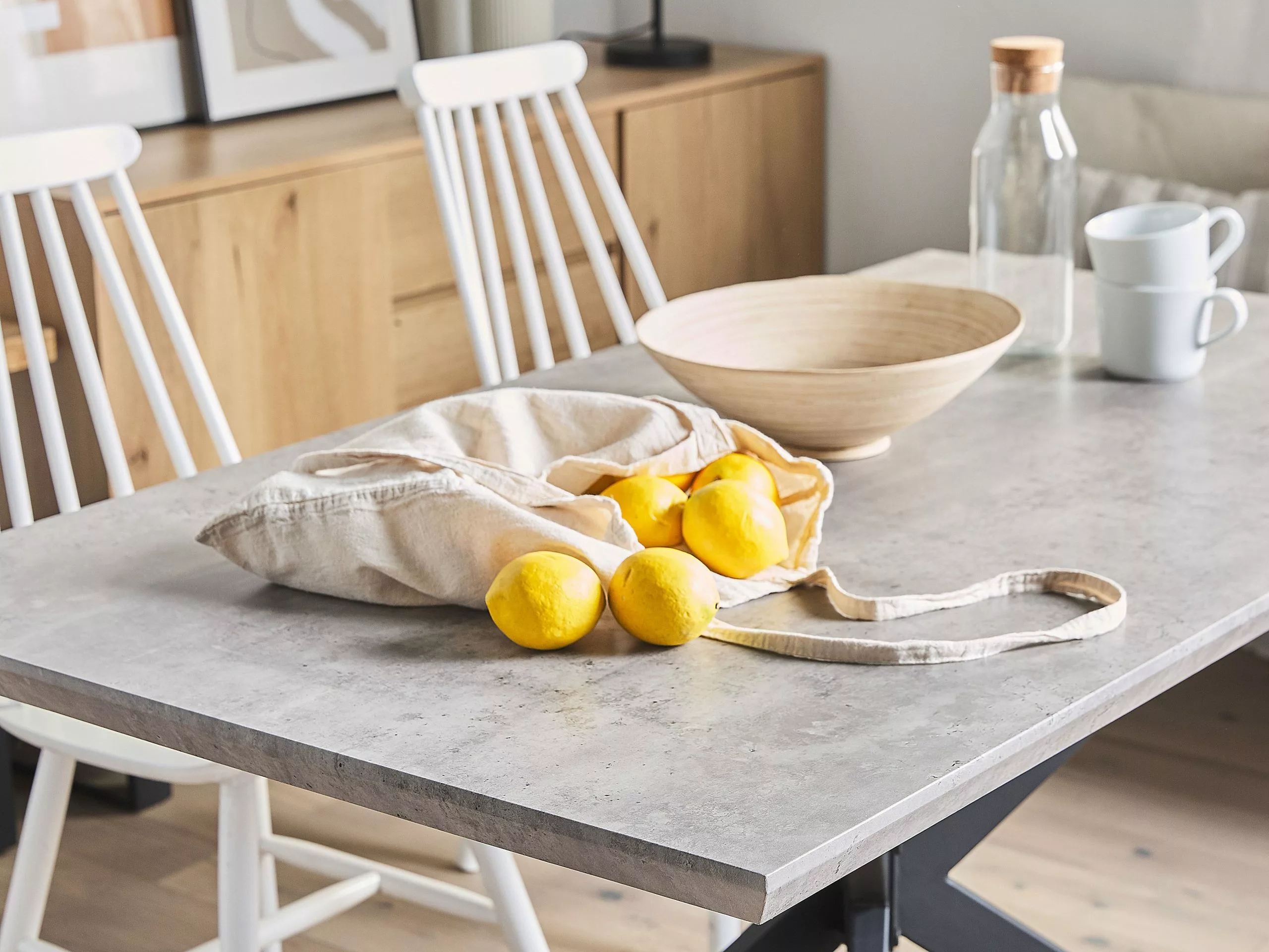 Beliani Ruokapöytä Harmaa/musta 140 X 80 Cm SPECTRA - Image 3