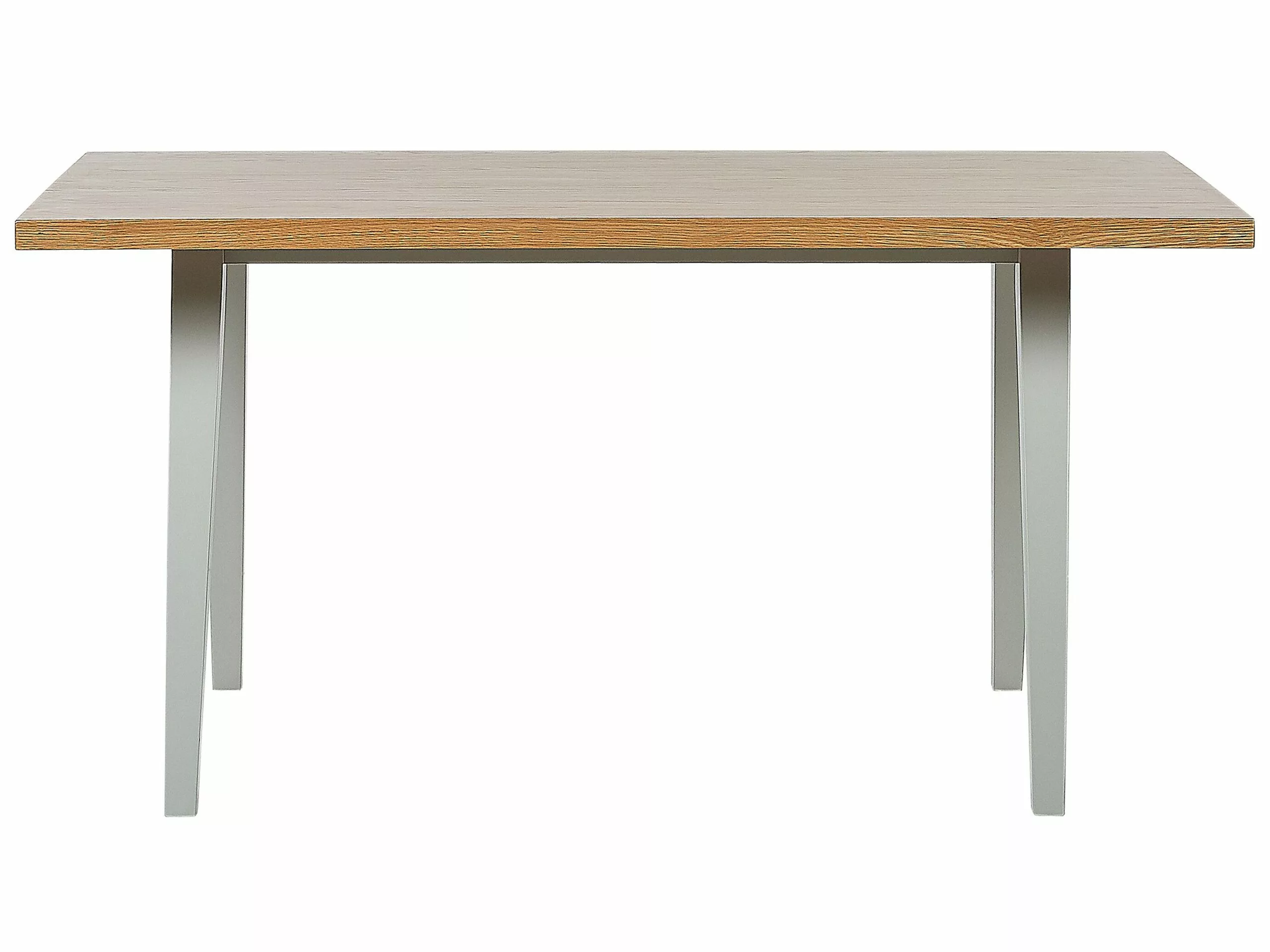 Beliani Ruokapöytä Vaalea Puu/harmaa 150 X 90 Cm LENISTER 6 Beliani Ruokapöytä Vaalea Puu/harmaa 150 X 90 Cm LENISTER - Image 4