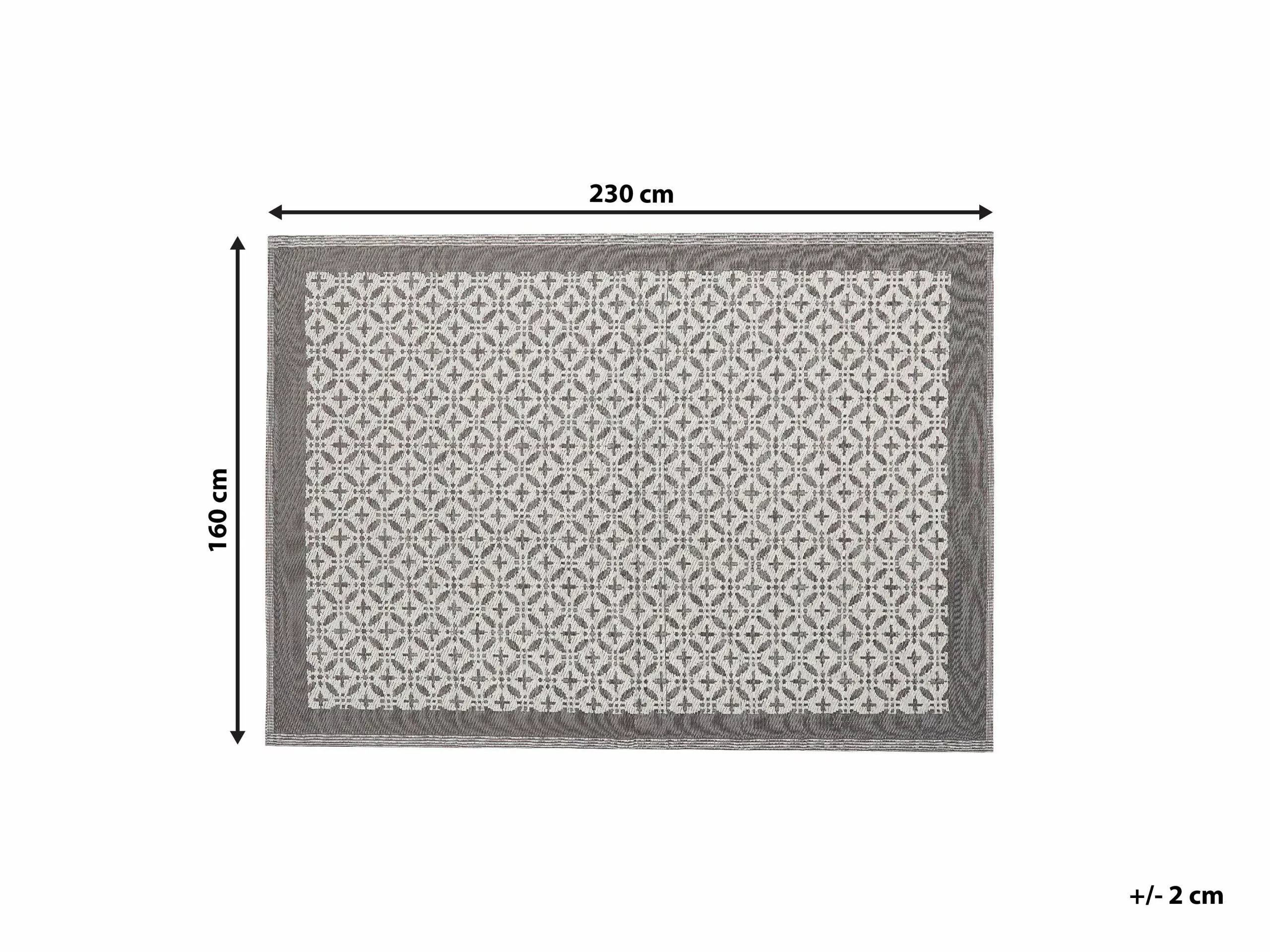 Beliani Ulkomatto Harmaa 160 X 230 Cm ABOHAR 8 Beliani Ulkomatto Harmaa 160 X 230 Cm ABOHAR - Image 6