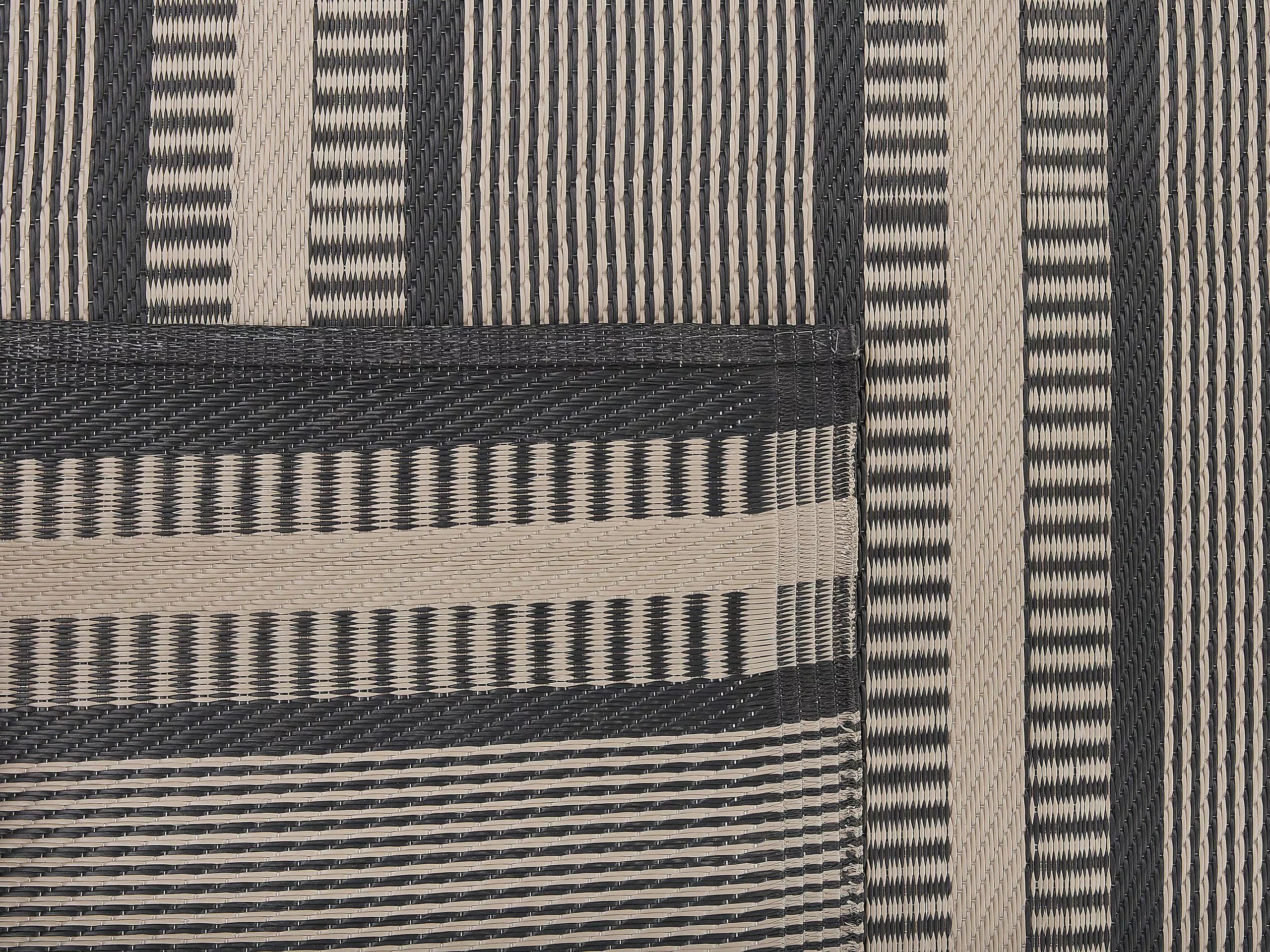 Beliani Ulkomatto Musta/beige 160 X 230 Cm MANSA - Image 6