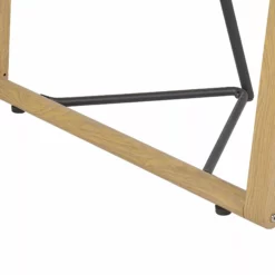 Beliani Ruokapöytä Lasitasolla Metalli Vaalea Puu 140 X 80 Cm TACOMA -Ruokapöydät Myyntikauppa undef src sa picid 786374 type whitesh image scaled