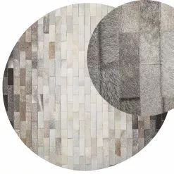 Beliani Matto Lehmännahka Ruskea/beige 140 Cm DUTLAR