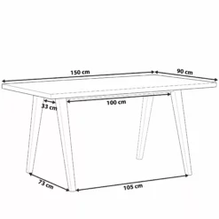 Beliani Ruokapöytä Vaalea Puu/harmaa 150 X 90 Cm LENISTER 17 Beliani Ruokapöytä Vaalea Puu/harmaa 150 X 90 Cm LENISTER -Ruokapöydät Myyntikauppa undef src sa picid 787483 type whitesh image scaled