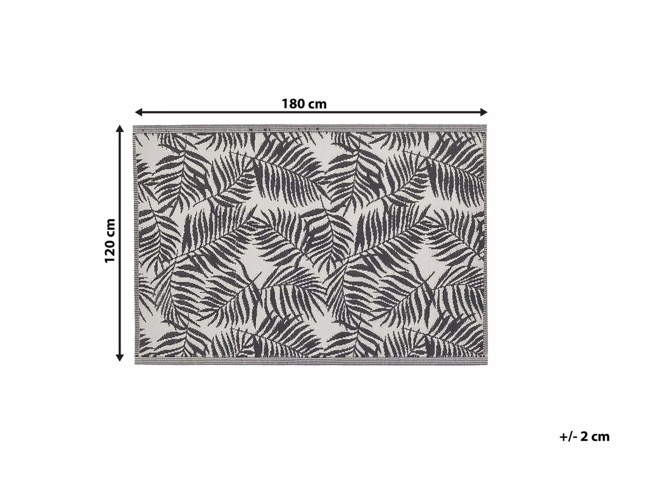 Beliani Ulkomatto Kaksipuolinen Musta 120 X 180 Cm KOTA - Image 8