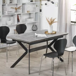 Beliani Ruokapöytä Jatkettava Harmaa/musta 140/180 X 80 Cm BENSON 15 Beliani Ruokapöytä Jatkettava Harmaa/musta 140/180 X 80 Cm BENSON -Ruokapöydät Myyntikauppa undef src sa picid 790576 type whitesh image scaled