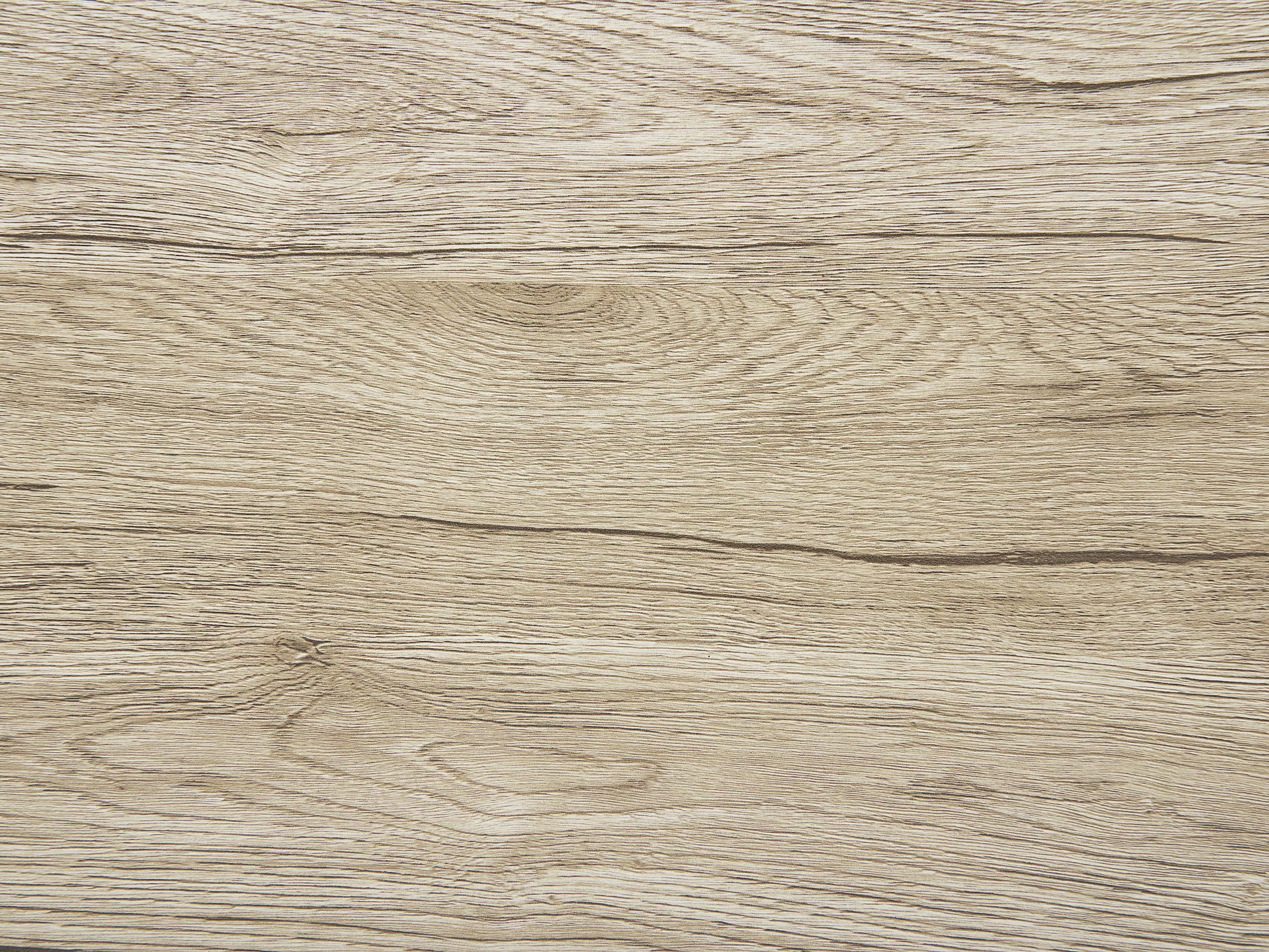 Beliani Ruokapöytä Vaalea Puu/musta 150 X 90 Cm HOCKLEY - Image 6