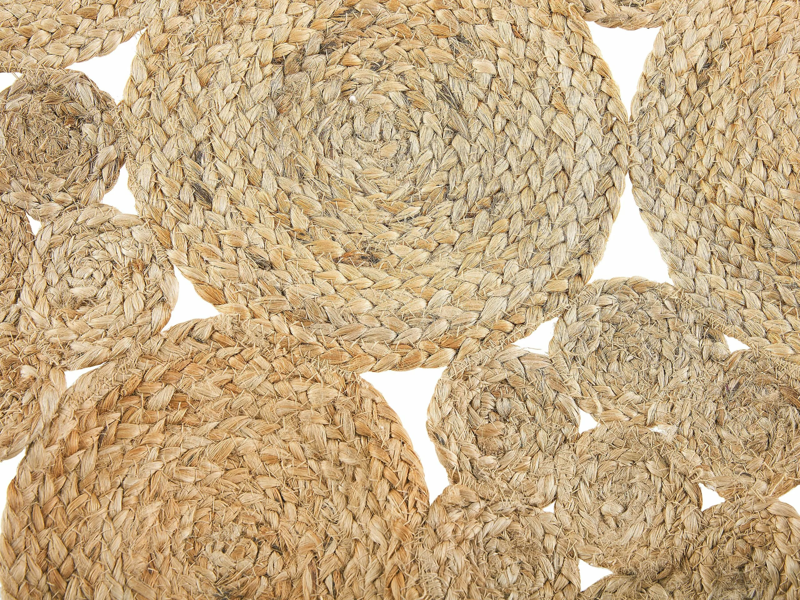 Beliani Matto Juutti Beige ø 135 Cm GERDEK 7 Beliani Matto Juutti Beige ø 135 Cm GERDEK - Image 5