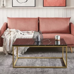 Beliani Sohvapöytä Marmorikuvio Musta/kulta DELANO 10 Beliani Sohvapöytä Marmorikuvio Musta/kulta DELANO -Ruokapöydät Myyntikauppa undef src sa picid 791617 type color image scaled