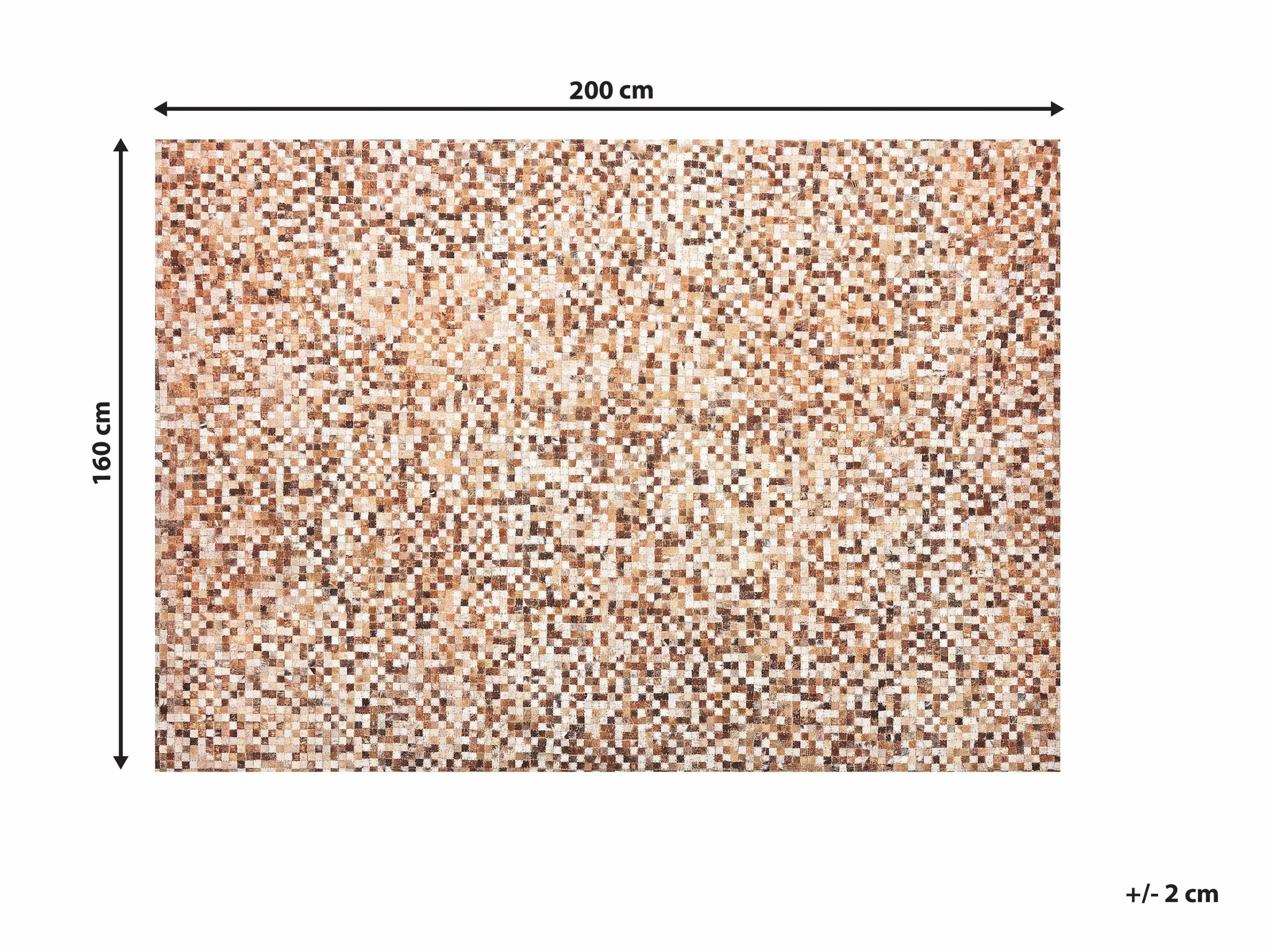 Beliani Matto Lehmännahka Ruskea/beige TORUL Useita Kokoja 9 Beliani Matto Lehmännahka Ruskea/beige TORUL Useita Kokoja - Image 7