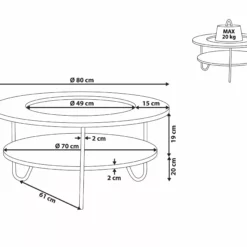 Beliani Sohvapöytä Valkoinen/vaalea Puu CHICO -Ruokapöydät Myyntikauppa undef src sa picid 795667 type whitesh image scaled