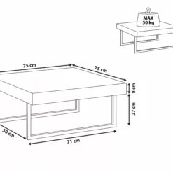 Beliani Sohvapöytä Harmaa/musta DELUZ 17 Beliani Sohvapöytä Harmaa/musta DELUZ -Ruokapöydät Myyntikauppa undef src sa picid 795680 type whitesh image scaled