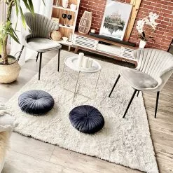 Beliani Matto Kangas Valkoinen EVREN Useita Kokoja -Ruokapöydät Myyntikauppa undef src sa picid 797850 type whitesh image scaled