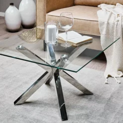 Beliani Sohvapöytä Lasitasolla Rosteri Hopea STARLIGHT 9 Beliani Sohvapöytä Lasitasolla Rosteri Hopea STARLIGHT -Ruokapöydät Myyntikauppa undef src sa picid 798467 type color image scaled