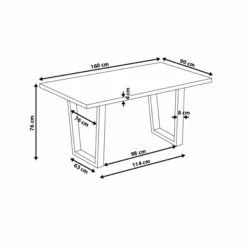 Beliani Ruokapöytä Tumma Puu/musta 160 X 90 Cm AUSTIN -Ruokapöydät Myyntikauppa undef src sa picid 798607 type whitesh image scaled